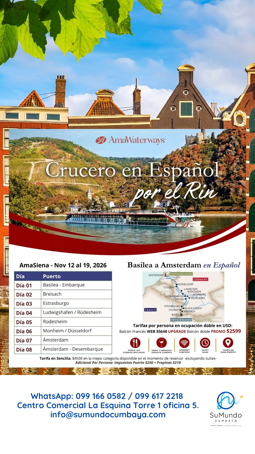 Crucero Fluvial por el Río Rin